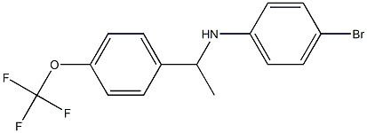 4-bromo-N-{1-[4-(trifluoromethoxy)phenyl]ethyl}aniline 구조식 이미지