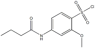 4-butanamido-2-methoxybenzene-1-sulfonyl chloride Structure