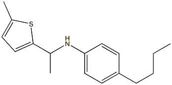 4-butyl-N-[1-(5-methylthiophen-2-yl)ethyl]aniline Structure