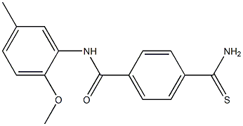 4-carbamothioyl-N-(2-methoxy-5-methylphenyl)benzamide 구조식 이미지