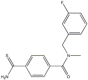 4-carbamothioyl-N-[(3-fluorophenyl)methyl]-N-methylbenzamide Structure