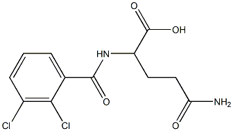 4-carbamoyl-2-[(2,3-dichlorophenyl)formamido]butanoic acid Structure