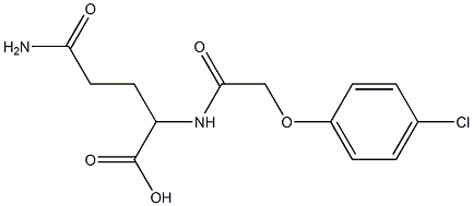 4-carbamoyl-2-[2-(4-chlorophenoxy)acetamido]butanoic acid 구조식 이미지