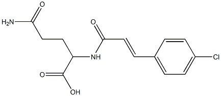 4-carbamoyl-2-[3-(4-chlorophenyl)prop-2-enamido]butanoic acid 구조식 이미지