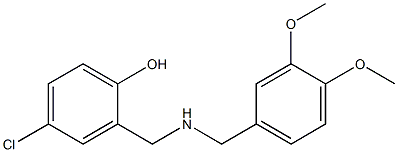 4-chloro-2-({[(3,4-dimethoxyphenyl)methyl]amino}methyl)phenol Structure