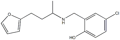 4-chloro-2-({[4-(furan-2-yl)butan-2-yl]amino}methyl)phenol Structure