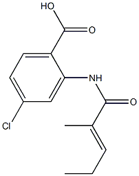 4-chloro-2-(2-methylpent-2-enamido)benzoic acid Structure