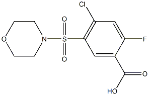 4-chloro-2-fluoro-5-(morpholin-4-ylsulfonyl)benzoic acid 구조식 이미지