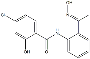 4-chloro-2-hydroxy-N-{2-[1-(hydroxyimino)ethyl]phenyl}benzamide 구조식 이미지