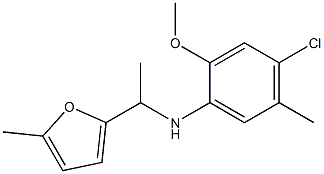 4-chloro-2-methoxy-5-methyl-N-[1-(5-methylfuran-2-yl)ethyl]aniline Structure
