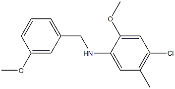 4-chloro-2-methoxy-N-[(3-methoxyphenyl)methyl]-5-methylaniline Structure