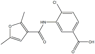 4-chloro-3-[(2,5-dimethyl-3-furoyl)amino]benzoic acid Structure