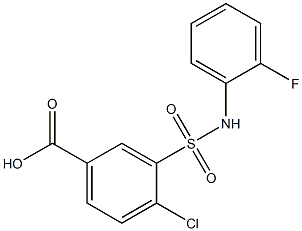 4-chloro-3-[(2-fluorophenyl)sulfamoyl]benzoic acid Structure