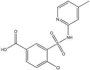 4-chloro-3-[(4-methylpyridin-2-yl)sulfamoyl]benzoic acid Structure