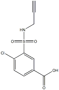 4-chloro-3-[(prop-2-ynylamino)sulfonyl]benzoic acid Structure