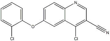 4-chloro-6-(2-chlorophenoxy)quinoline-3-carbonitrile Structure