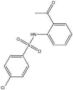 4-chloro-N-(2-acetylphenyl)benzene-1-sulfonamide 구조식 이미지