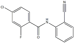 4-chloro-N-(2-cyanophenyl)-2-fluorobenzamide 구조식 이미지