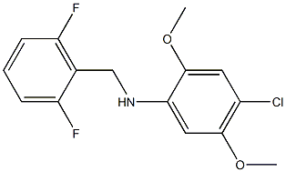 4-chloro-N-[(2,6-difluorophenyl)methyl]-2,5-dimethoxyaniline Structure