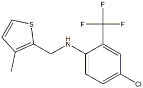 4-chloro-N-[(3-methylthiophen-2-yl)methyl]-2-(trifluoromethyl)aniline Structure