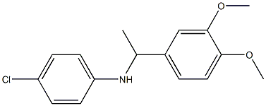 4-chloro-N-[1-(3,4-dimethoxyphenyl)ethyl]aniline Structure