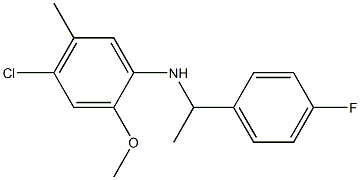 4-chloro-N-[1-(4-fluorophenyl)ethyl]-2-methoxy-5-methylaniline 구조식 이미지