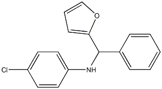 4-chloro-N-[furan-2-yl(phenyl)methyl]aniline Structure