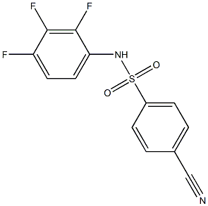 4-cyano-N-(2,3,4-trifluorophenyl)benzene-1-sulfonamide Structure
