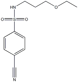 4-cyano-N-(3-ethoxypropyl)benzenesulfonamide Structure