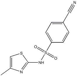4-cyano-N-(4-methyl-1,3-thiazol-2-yl)benzenesulfonamide Structure