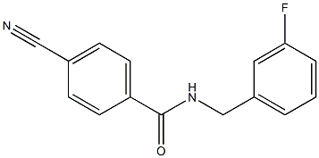 4-cyano-N-[(3-fluorophenyl)methyl]benzamide 구조식 이미지