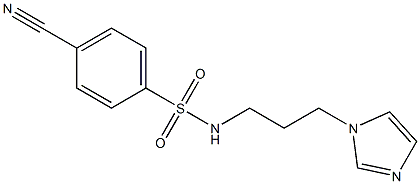 4-cyano-N-[3-(1H-imidazol-1-yl)propyl]benzene-1-sulfonamide 구조식 이미지