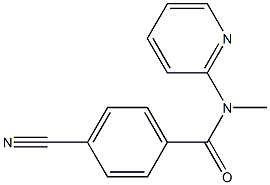 4-cyano-N-methyl-N-(pyridin-2-yl)benzamide 구조식 이미지