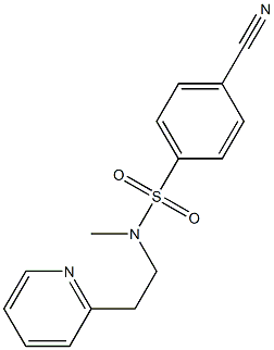 4-cyano-N-methyl-N-[2-(pyridin-2-yl)ethyl]benzene-1-sulfonamide Structure