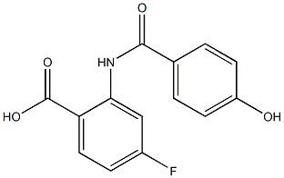 4-fluoro-2-[(4-hydroxybenzene)amido]benzoic acid Structure