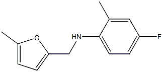 4-fluoro-2-methyl-N-[(5-methylfuran-2-yl)methyl]aniline 구조식 이미지