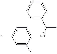 4-fluoro-2-methyl-N-[1-(pyridin-4-yl)ethyl]aniline Structure