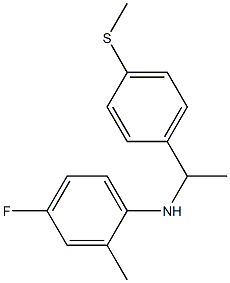 4-fluoro-2-methyl-N-{1-[4-(methylsulfanyl)phenyl]ethyl}aniline 구조식 이미지