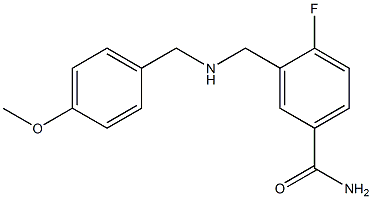 4-fluoro-3-({[(4-methoxyphenyl)methyl]amino}methyl)benzamide 구조식 이미지