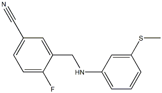 4-fluoro-3-({[3-(methylsulfanyl)phenyl]amino}methyl)benzonitrile Structure