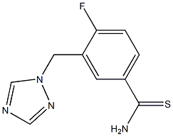 4-fluoro-3-(1H-1,2,4-triazol-1-ylmethyl)benzenecarbothioamide Structure