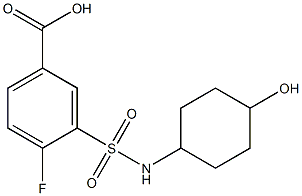 4-fluoro-3-[(4-hydroxycyclohexyl)sulfamoyl]benzoic acid Structure