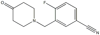 4-fluoro-3-[(4-oxopiperidin-1-yl)methyl]benzonitrile 구조식 이미지