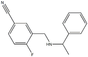 4-fluoro-3-{[(1-phenylethyl)amino]methyl}benzonitrile Structure