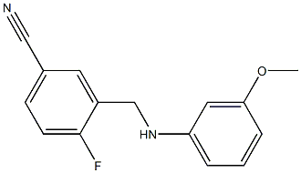 4-fluoro-3-{[(3-methoxyphenyl)amino]methyl}benzonitrile 구조식 이미지