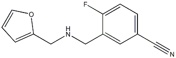 4-fluoro-3-{[(furan-2-ylmethyl)amino]methyl}benzonitrile Structure