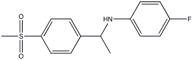 4-fluoro-N-[1-(4-methanesulfonylphenyl)ethyl]aniline Structure