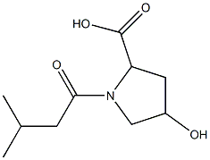 4-hydroxy-1-(3-methylbutanoyl)pyrrolidine-2-carboxylic acid 구조식 이미지