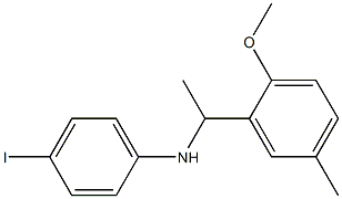 4-iodo-N-[1-(2-methoxy-5-methylphenyl)ethyl]aniline 구조식 이미지