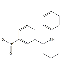 4-iodo-N-[1-(3-nitrophenyl)butyl]aniline Structure